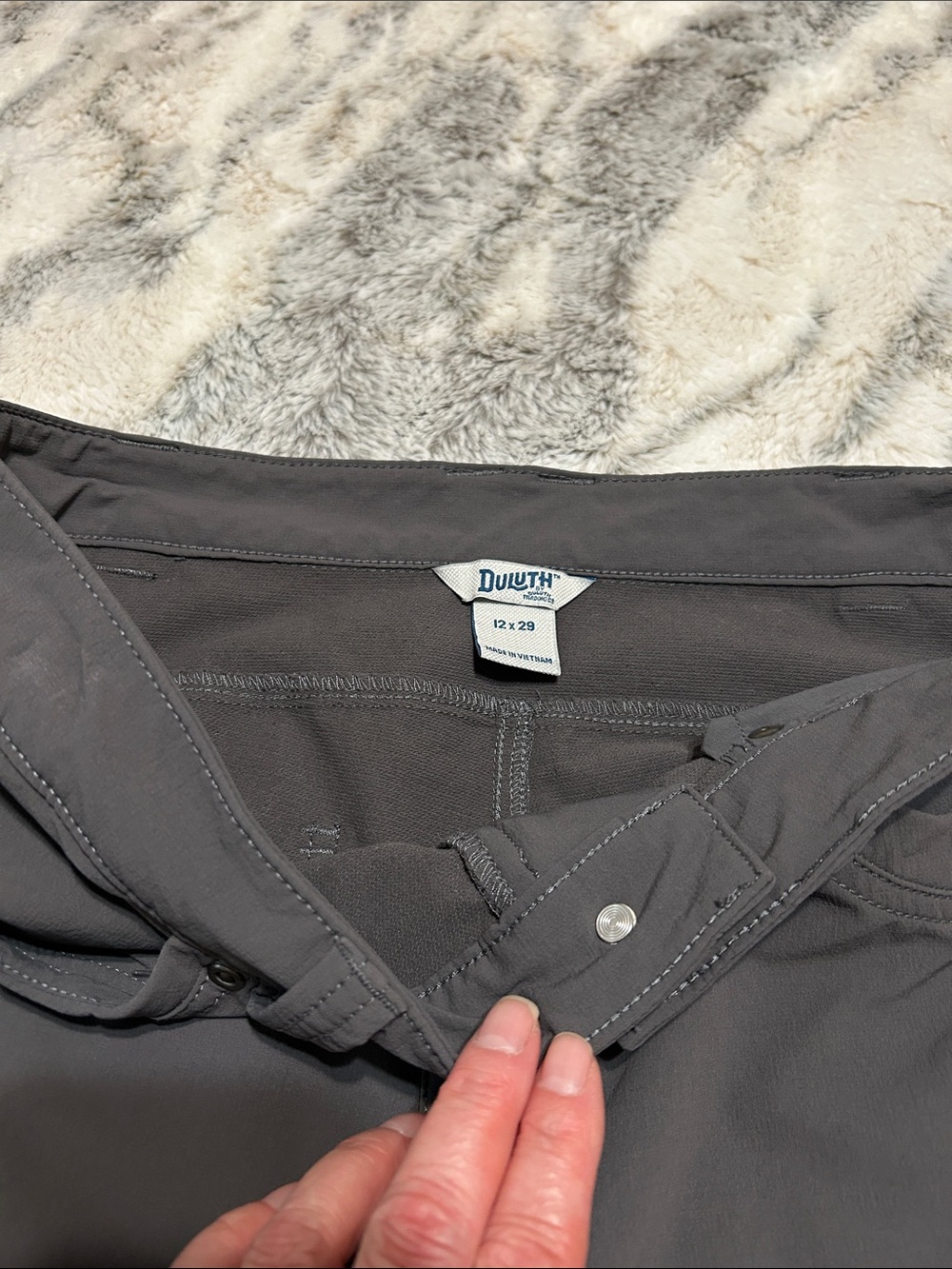 Duluth Trading Flexpedition Stretch skinny Pants in Gray 12 x 29 - Picture 4 of 15